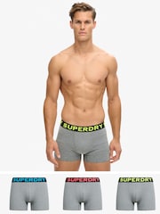 Superdry Noos Grey Marl Boxers 3 Pack - Image 1 of 8
