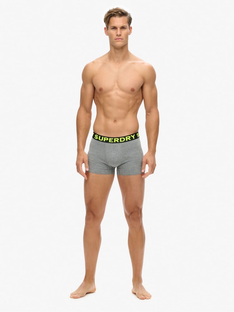 Superdry Noos Grey Marl Boxers 3 Pack - Image 2 of 8