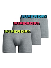 Superdry Noos Grey Marl Boxers 3 Pack - Image 5 of 8