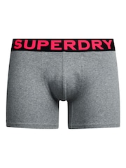 Superdry Noos Grey Marl Boxers 3 Pack - Image 6 of 8