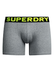 Superdry Noos Grey Marl Boxers 3 Pack - Image 8 of 8