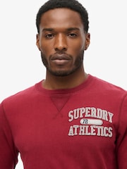 Superdry Red 100% Cotton Vintage Athletic Chest Long Sleeve T-Shirt - Image 2 of 4