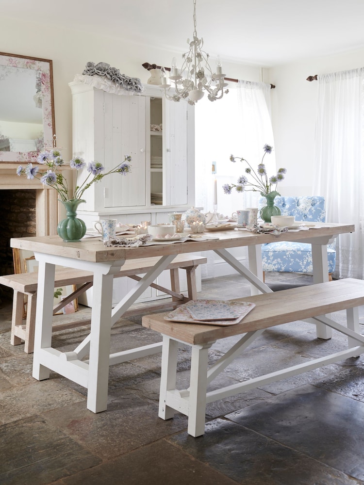 Shabby Chic by Rachel Ashwell® Reclaimed Pine Loretta Rectangular 6 to 8 Seater Dining Table - Image 1 of 6