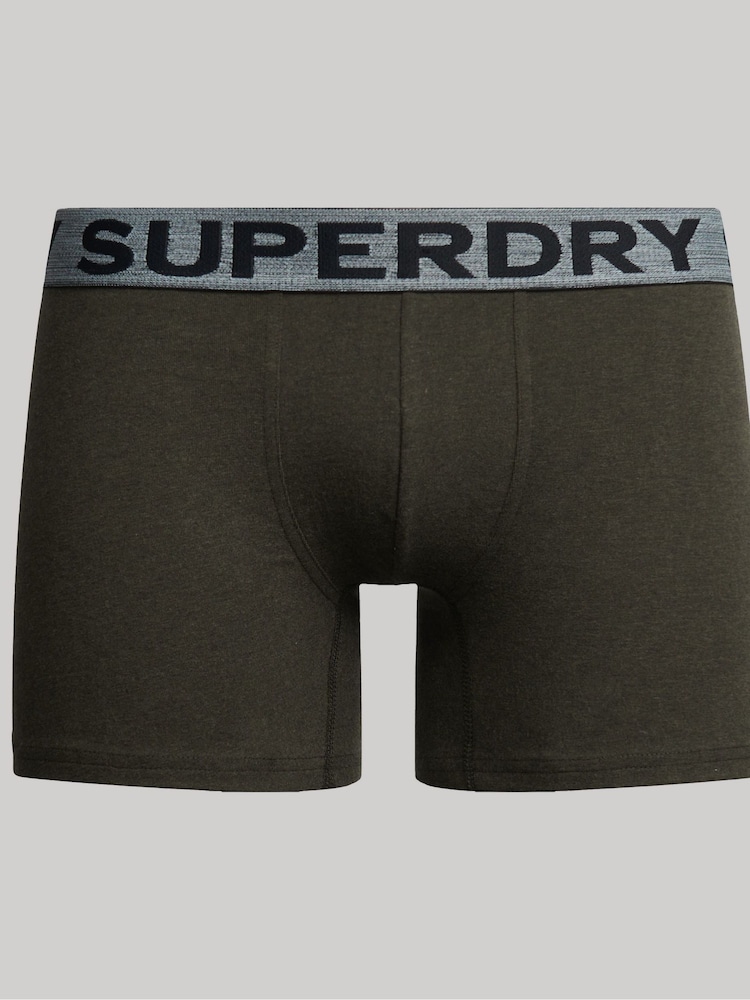 Superdry Asphalt /Winter Kahki/Black Boxers 3 Pack - Image 2 of 8
