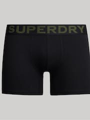 Superdry Asphalt /Winter Kahki/Black Boxers 3 Pack - Image 4 of 8