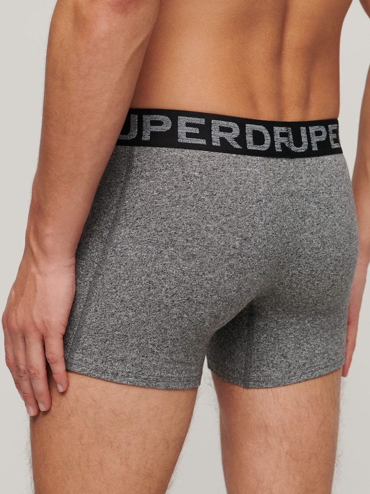 Superdry Asphalt /Winter Kahki/Black Boxers 3 Pack - Image 7 of 8