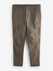 Pilzbraun - Schmale Passform - Cargo-Hose aus Baumwollstretch, - Image 7 of 11