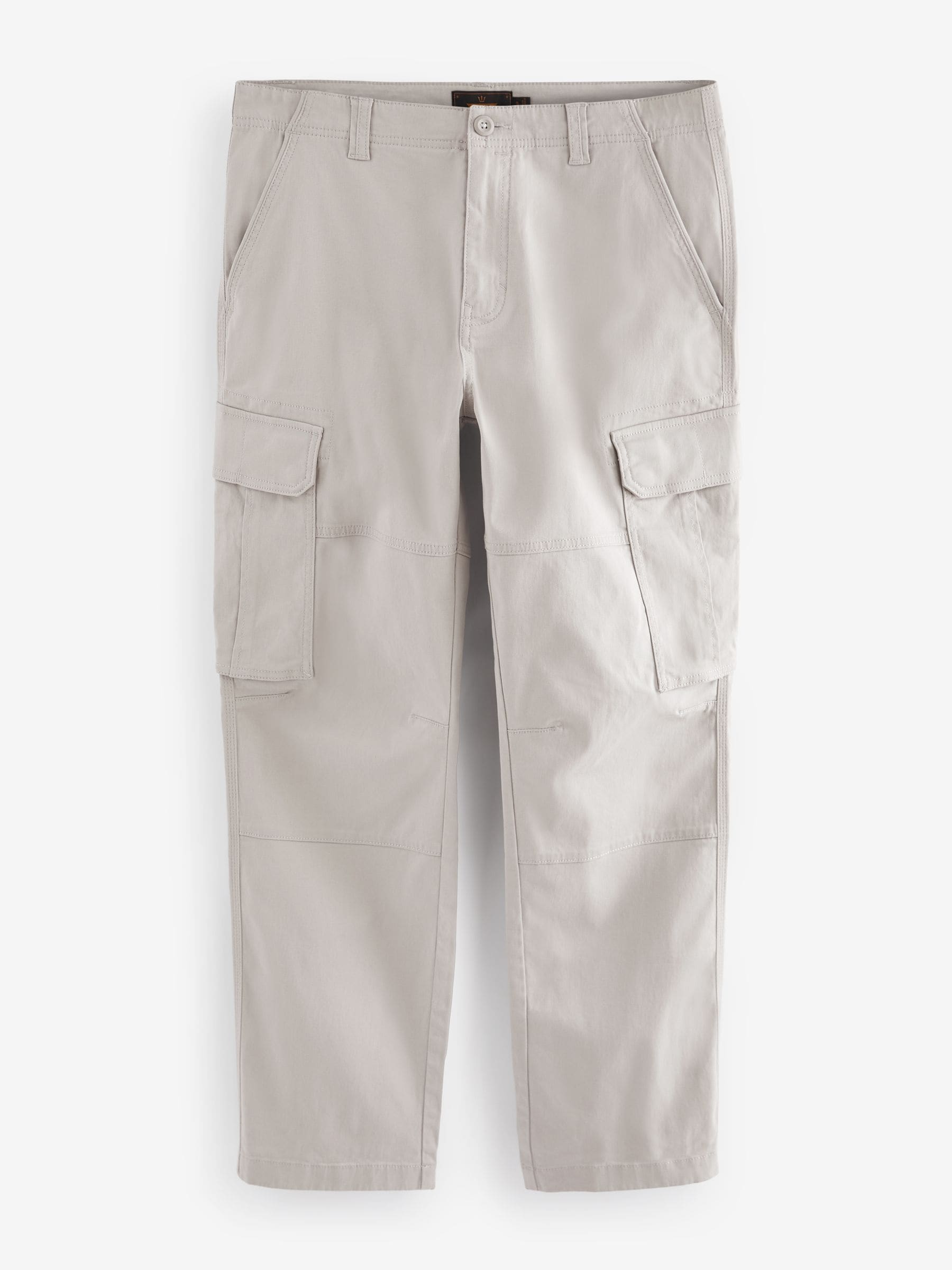 Buy Light Stone Straight Fit Cotton Stretch Cargo Trousers