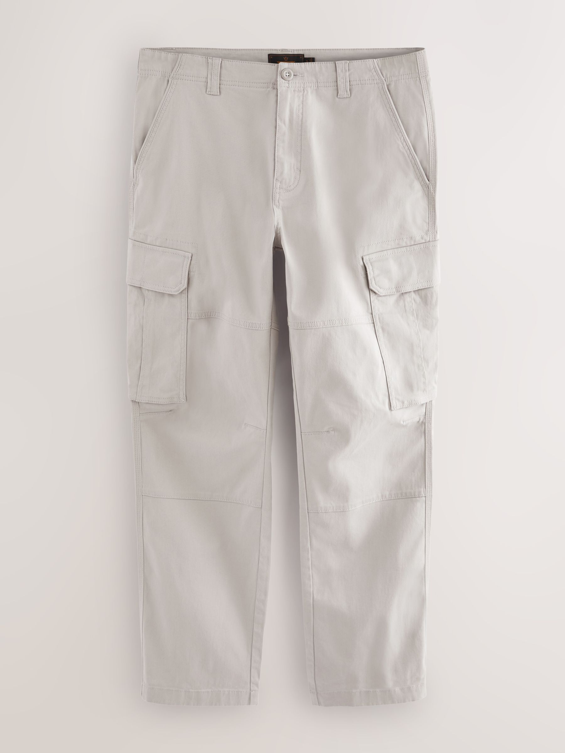 Dark Stone Cargo Pocket Stretch Trousers