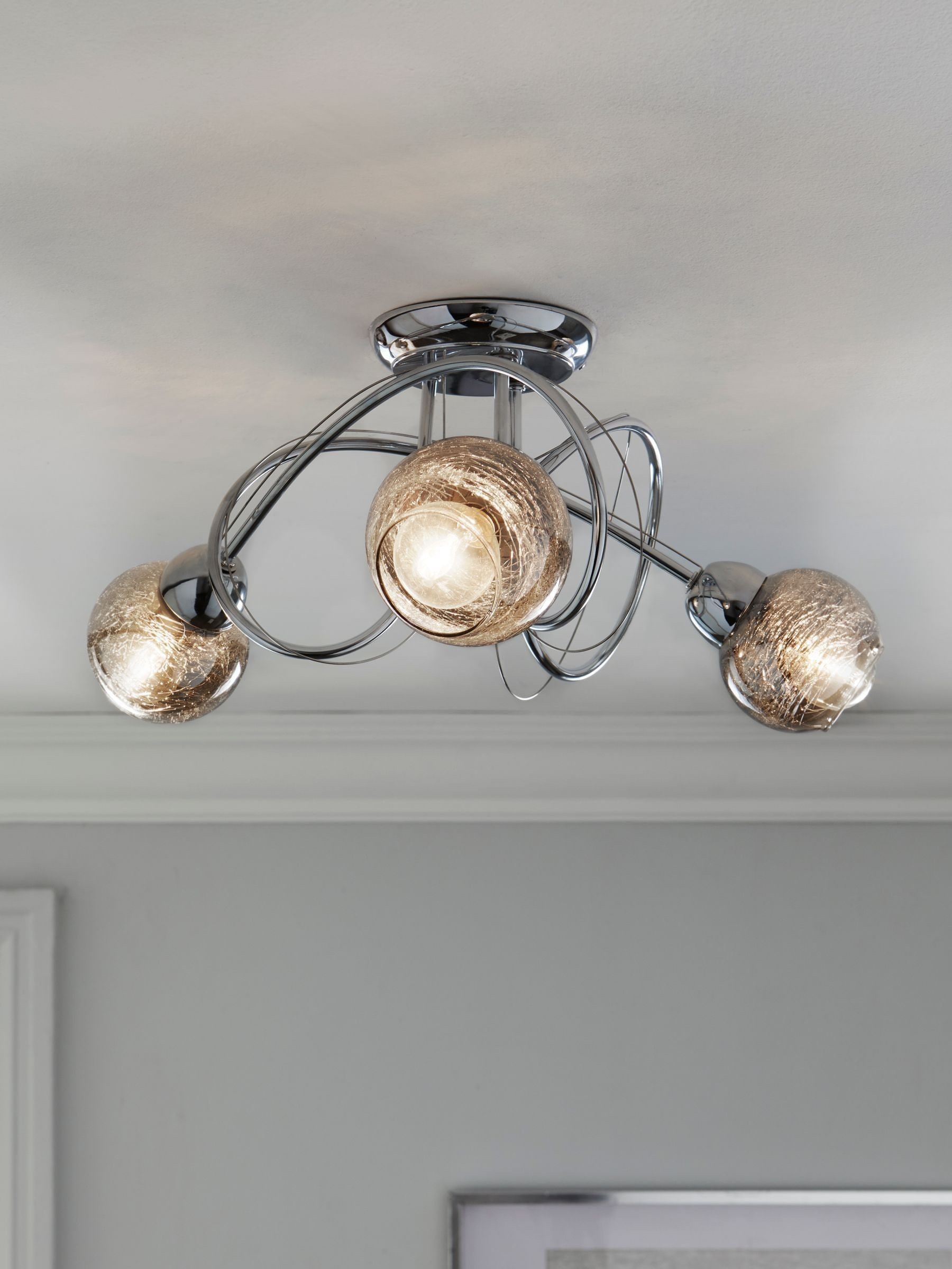 Buy Chrome Lana 3 Light Ceiling Light Fitting from the Next UK online shop