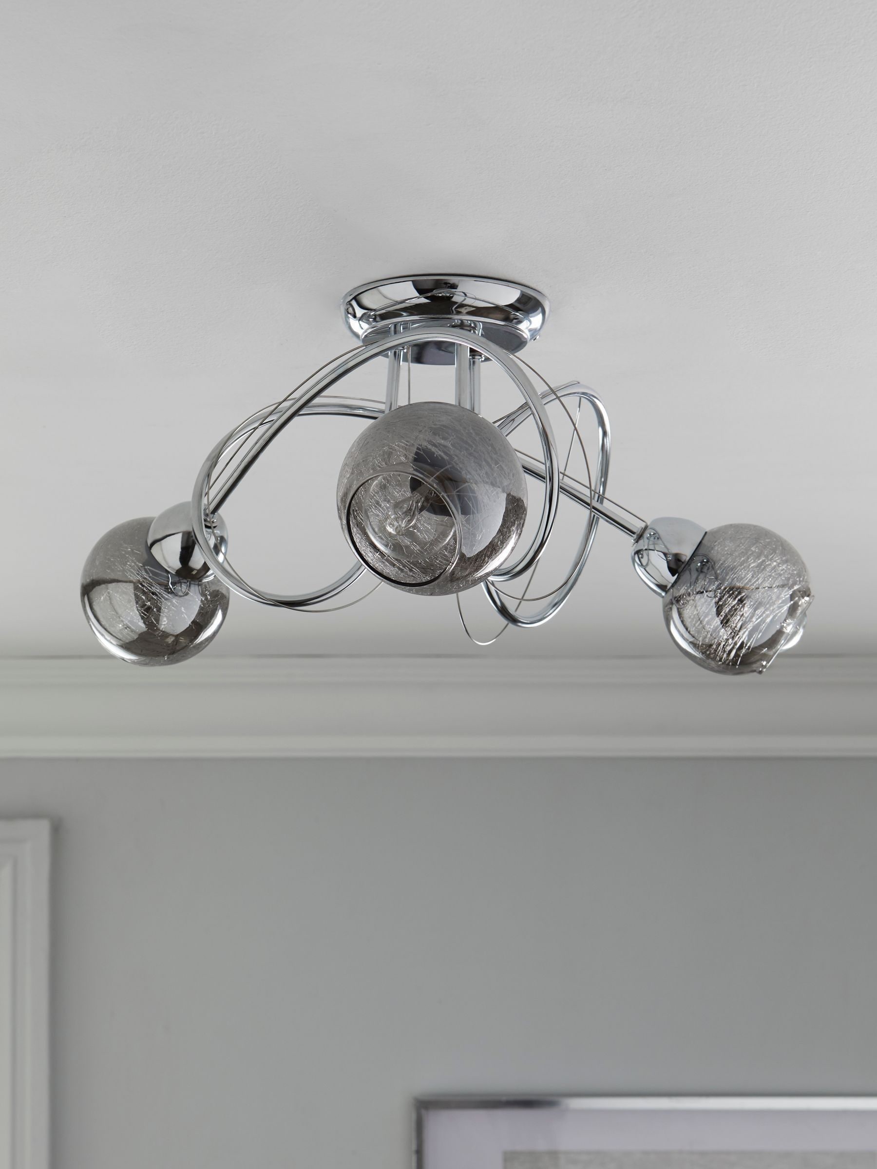 Buy Chrome Lana 3 Light Ceiling Light Fitting from the Next UK online shop