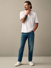 Blue Mid Tint Regular Fit Vintage Stretch Authentic Jeans - Image 1 of 10