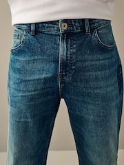 Blue Mid Tint Regular Fit Vintage Stretch Authentic Jeans - Image 6 of 10