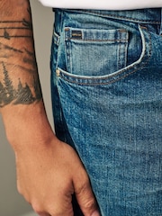 Blue Mid Tint Regular Fit Vintage Stretch Authentic Jeans - Image 7 of 10