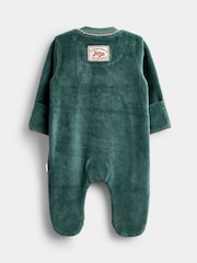 JoJo Maman Bébé Green Santa Embroidered All-In-One - Image 2 of 5