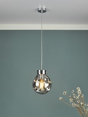 Dar Lighting Silver Quinn Ceiling Light Pendant - Image 1 of 4