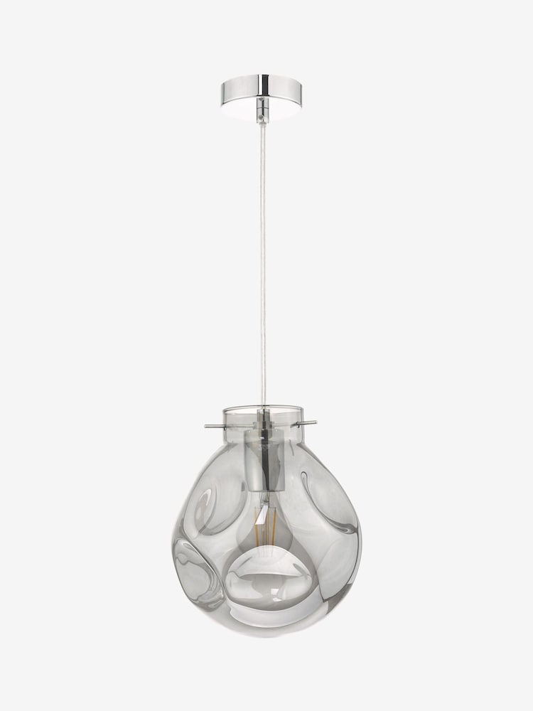 Dar Lighting Silver Quinn Ceiling Light Pendant - Image 2 of 4