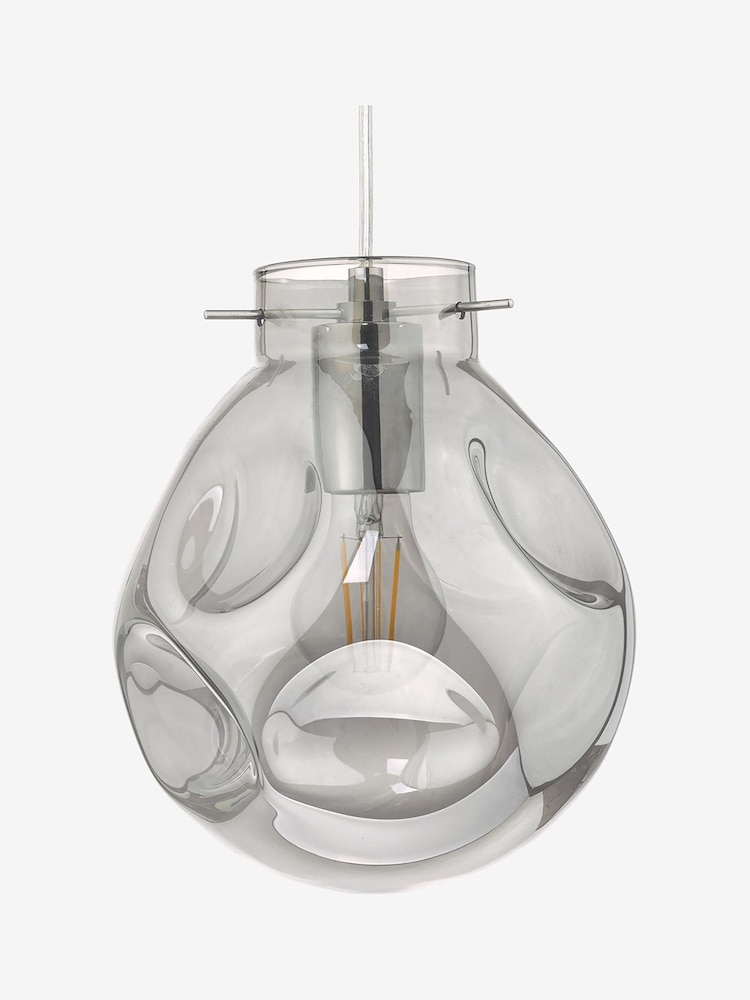Dar Lighting Silver Quinn Ceiling Light Pendant - Image 4 of 4