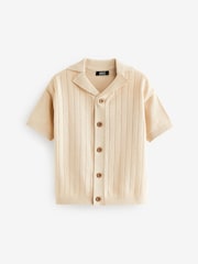 Nevtralno - 100% bombaž kratek rokav; s kratkimi rokavi z gumbi po celotni dolžini Polo majica (3mths-7yrs) - Slika 7 iz 9