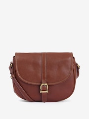 Barbour® Brown Laire Medium Leather Saddle Bag - Image 2 of 5