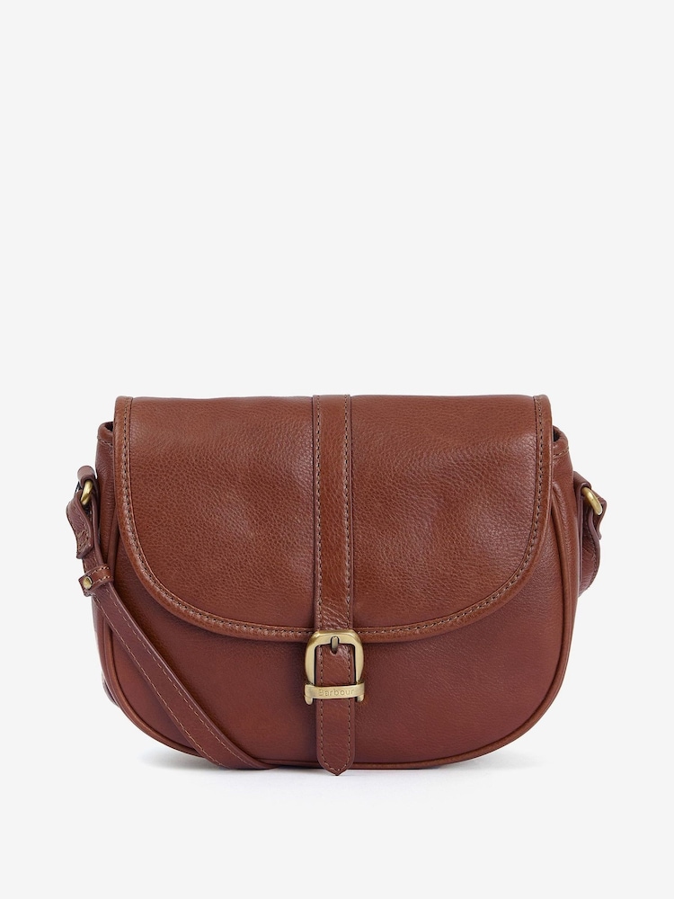 Barbour® Brown Laire Medium Leather Saddle Bag - Image 2 of 5