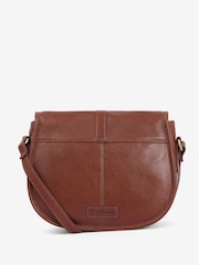 Barbour® Brown Laire Medium Leather Saddle Bag - Image 3 of 5