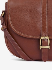 Barbour® Brown Laire Medium Leather Saddle Bag - Image 4 of 5