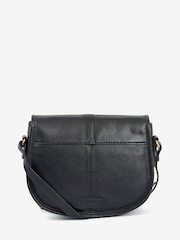 Barbour® Black Laire Medium Leather Saddle Bag - Image 2 of 5