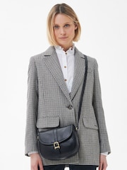 Barbour® Black Laire Medium Leather Saddle Bag - Image 5 of 5