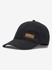 Barbour® International Norton Drill Logo Sports 100% Cotton Black Cap - Image 1 of 4