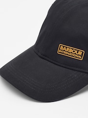 Barbour® International Norton Drill Logo Sports 100% Cotton Black Cap - Image 4 of 4