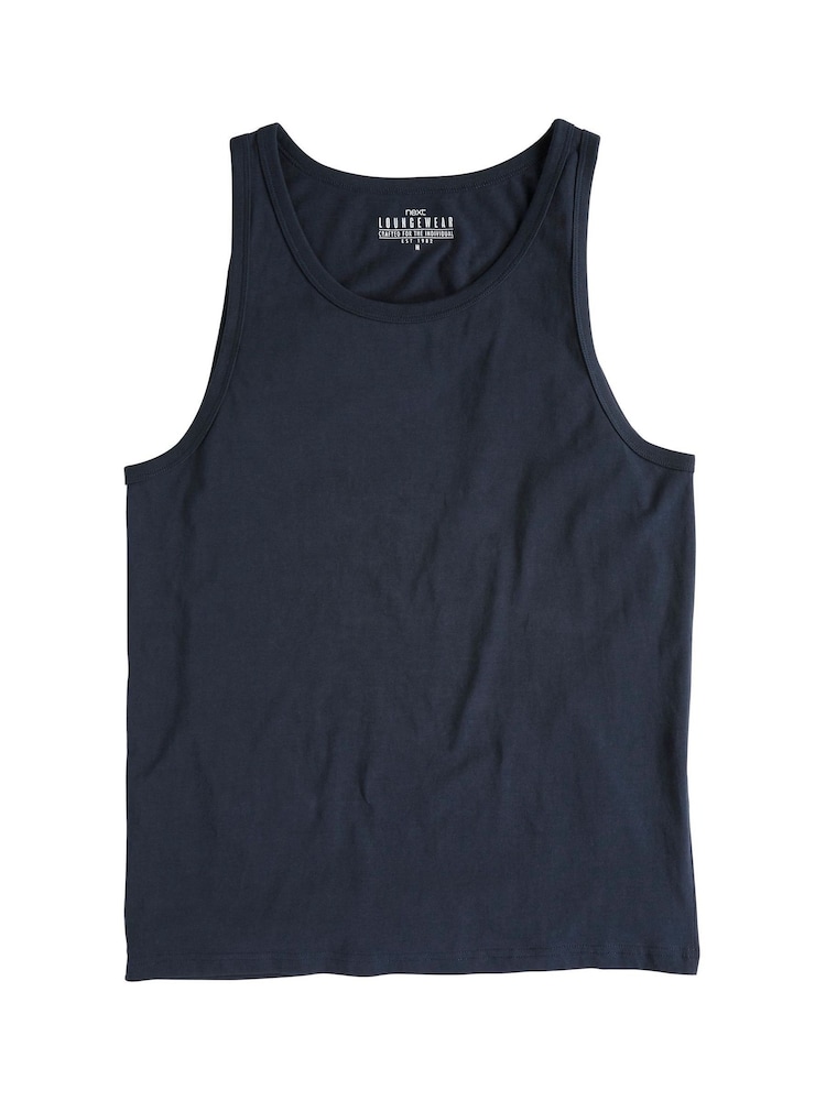 Noir/blanc/gris chiné/bleu marine - Lot de 5 gilets superposés 100% coton - Image 6 of 8