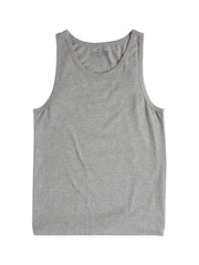 Black/White/Grey Marl/Navy Blue 100% Cotton Vests 5 Pack - Image 7 of 8