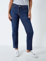 Crew Clothing Navy Blue Girlfriend Jeans - Image 1 of 5