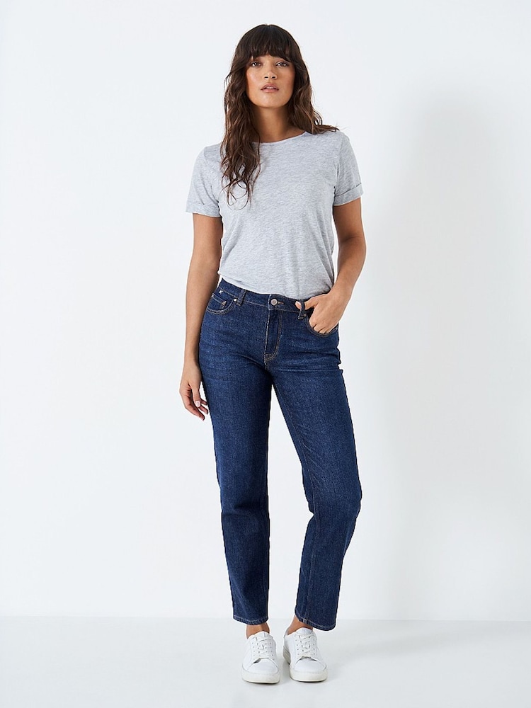 Crew Clothing Navy Blue Girlfriend Jeans - Image 2 of 5