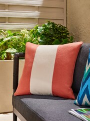 Rust Brown 50 x 50cm Rocco Stripe Indoor/Outdoor Cushion - Image 1 of 4