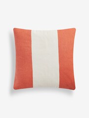 Rust Brown 50 x 50cm Rocco Stripe Indoor/Outdoor Cushion - Image 3 of 4