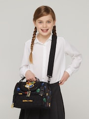 Smiggle Black Harry Potter Double Decker Lunchbox with Strap - Image 1 of 4