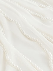 Ivory Cream Pearl Sheer Cape Cover-Up - Image 5 of 5