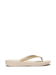 FitFlop Cream IQushion Sparkle Sandals - Image 1 of 4