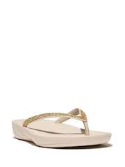 FitFlop Cream IQushion Sparkle Sandals - Image 2 of 4