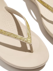 FitFlop Cream IQushion Sparkle Sandals - Image 4 of 4