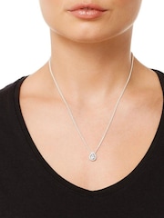 Beaverbrooks Sterling Cubic Zirconia Pear Pendant and Earrings Set - Image 3 of 4