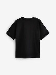 Black Halloween Skeleton Relaxed Fit Graphic 100% Cotton Short Sleeve T-Shirt (3-16yrs) - Image 2 of 3