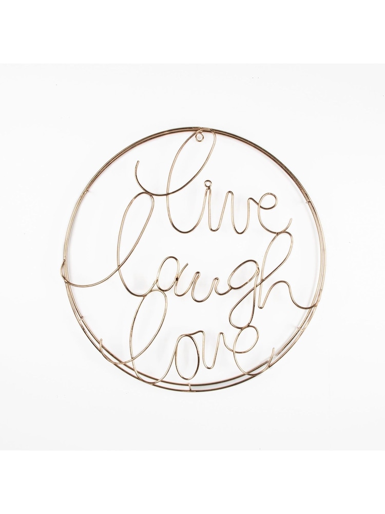 Art For The Home Gold Live Laugh Love Metal Art - Image 2 of 2