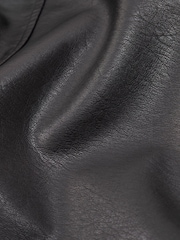 Abercrombie & Fitch Black Faux Leather Biker Jacket - Image 9 of 9