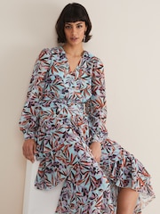 Phase Eight Blue Jada Dress - Image 3 of 6