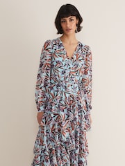 Phase Eight Blue Jada Dress - Image 4 of 6