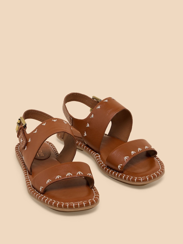 White Stuff Brown Sweetpea Leather Sandals - Image 2 of 4