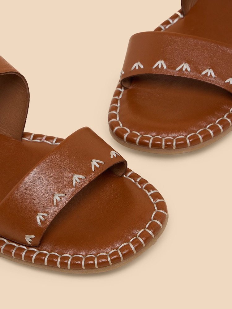 White Stuff Brown Sweetpea Leather Sandals - Image 4 of 4